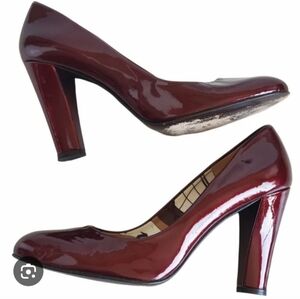 Stuart Weitzman Patent Leather Block Heels